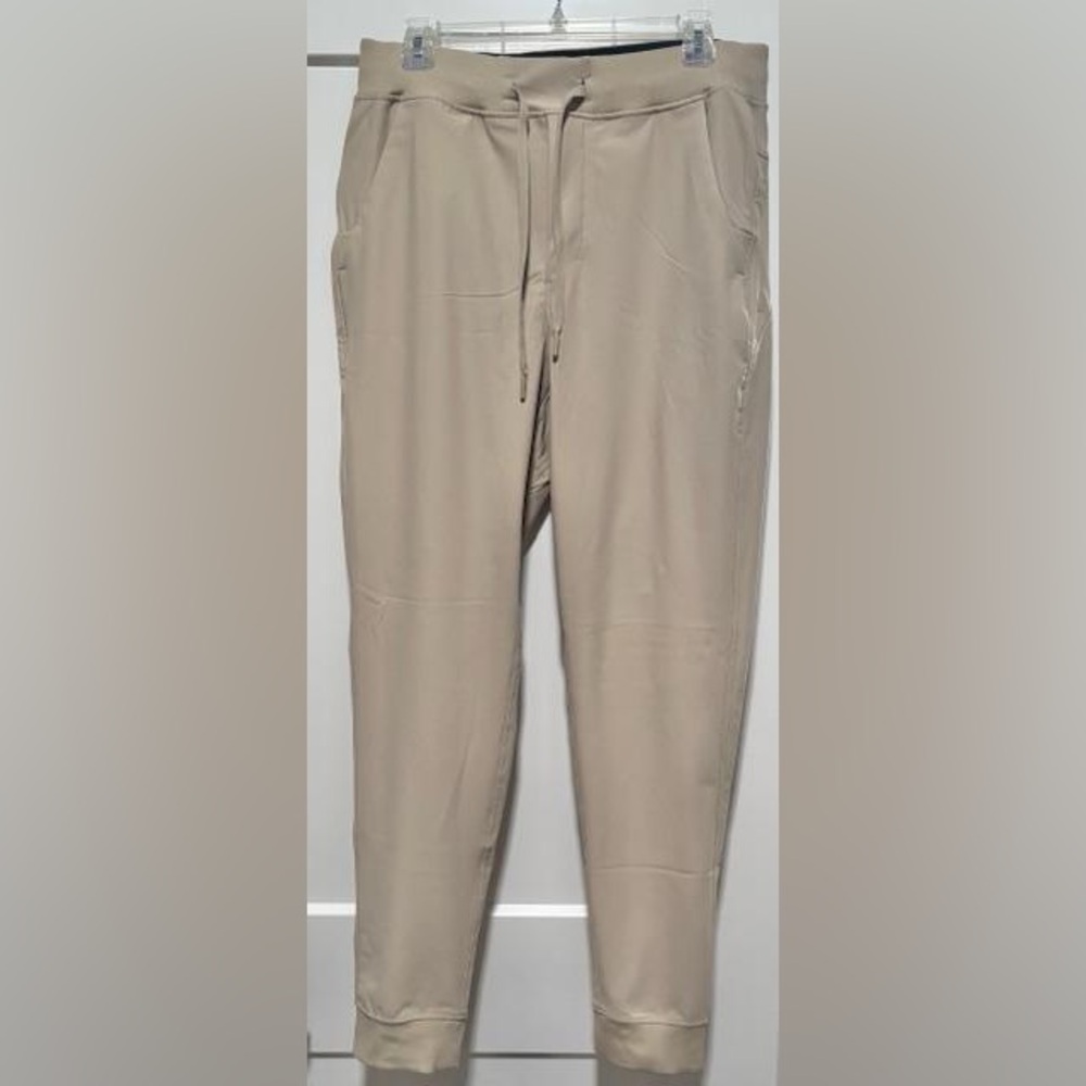 NWOT Birddogs Mens Jogger Pants Large Boom For Your Boomstick Drawstring Khaki - Picture 3 of 10